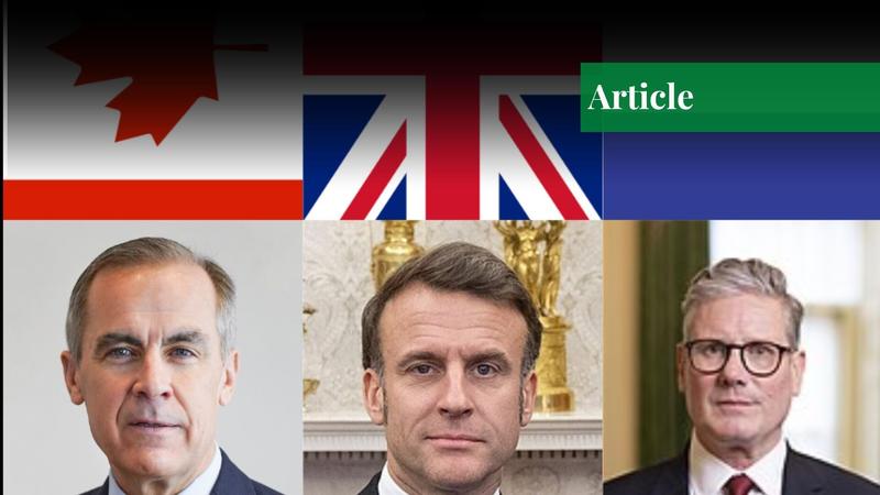 France, Canada, and the UK Announce Plan to Recognize Palestine