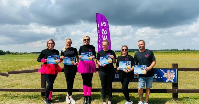 Group jumps from 13,000ft for skydive challenge