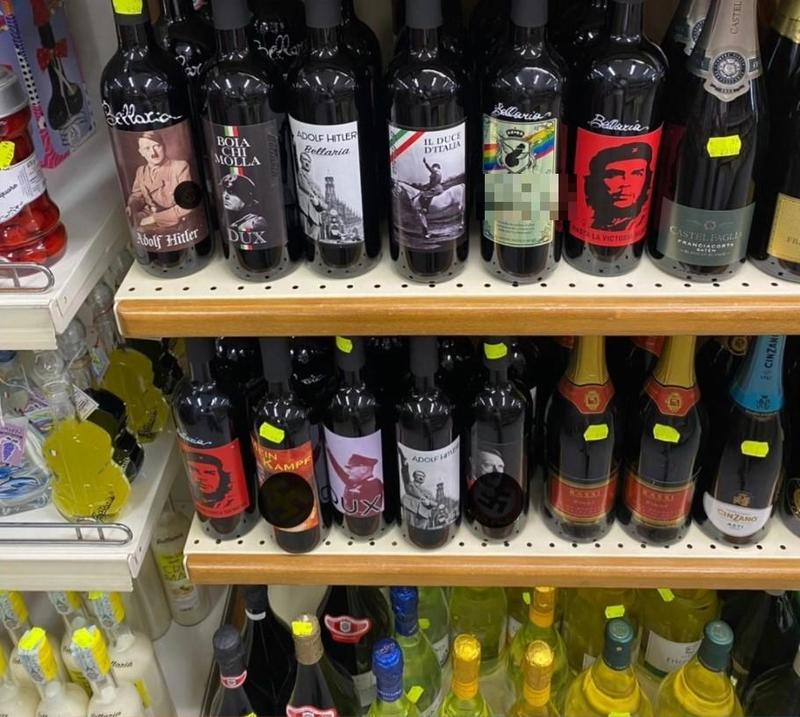 Vini con Hitler e Mussolini: è bufera