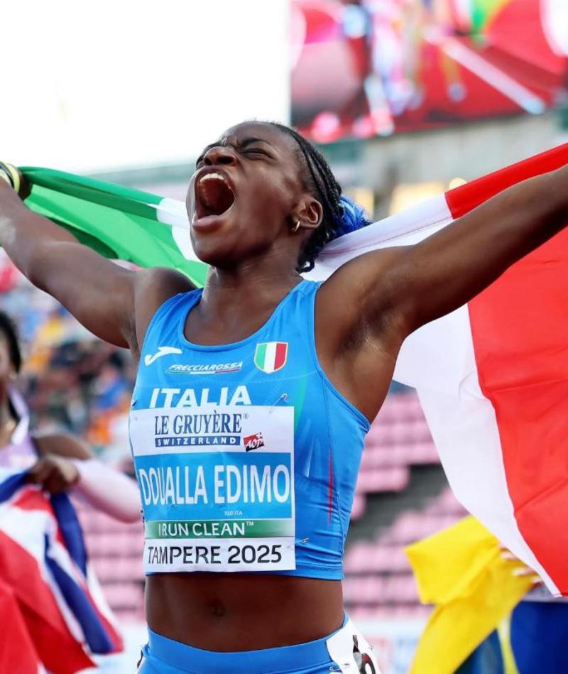 Clamorosa Doualla: a 15 anni vince l'oro nei 100 metri agli Europei Under 20. Tamberi, dubbio Mondiale