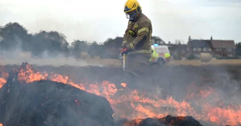 Firefighters fight three farm blazes in one day