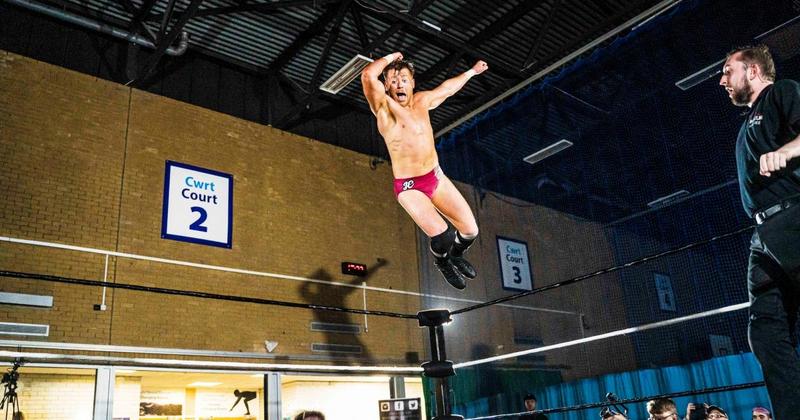 Action packed wrestling event enjoyed by sell-out crowd