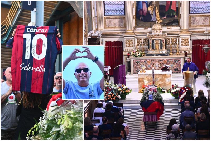 Funerali di Davide Fanciullacci: fumogeni, applausi e bandiere del Bologna