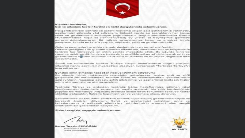 Erdoğan’ın Mektubu... PKK’ya Af!..