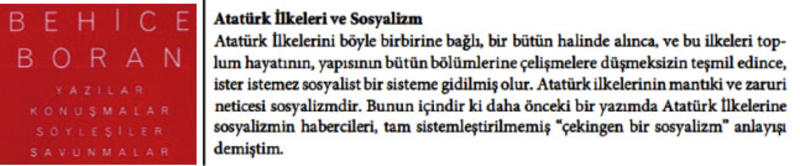 Behice Boran: Atatürkçülük ‘çekingen bir sosyalizm’