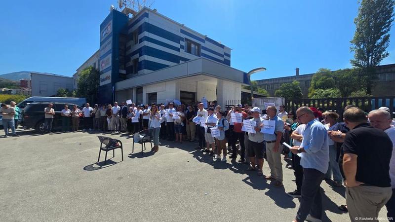 Protests after closure of news channel premises in Tirana