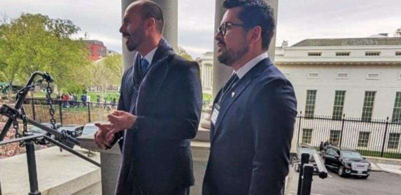 Eduardo Bolsonaro e aliado vão a Washington em busca de mais sanções