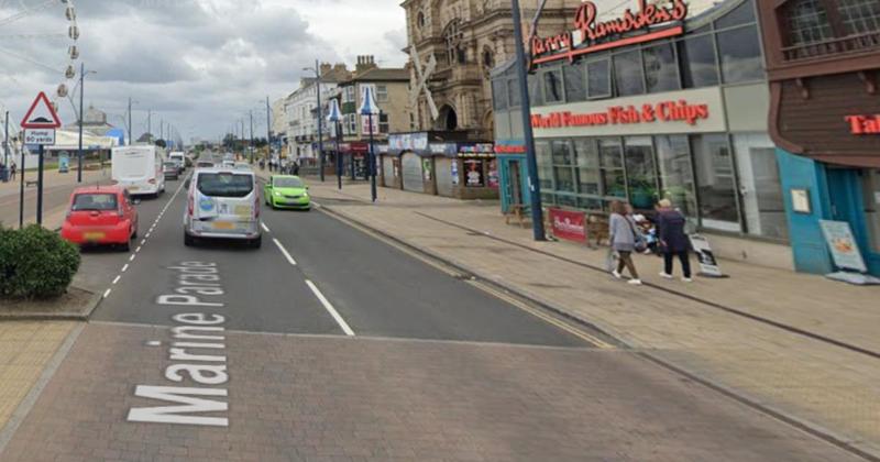 Crash near chippy chain blocks busy seafront road