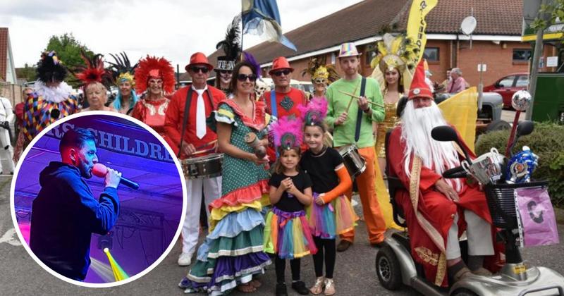 Norfolk pop star turns his spotlight to market town in carnival surprise