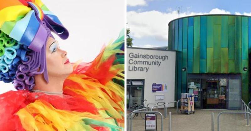 Criticism after panto dame's library events due to 'high risk of protest'
