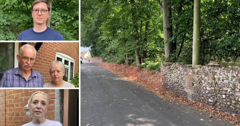 Villagers' anger over 'dangerous' wall left crumbling for two years