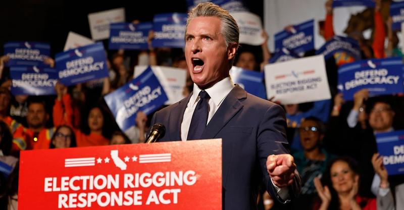 Newsom Vows to Pack California’s Conservative Outposts With Dem Voters, New Map Shows