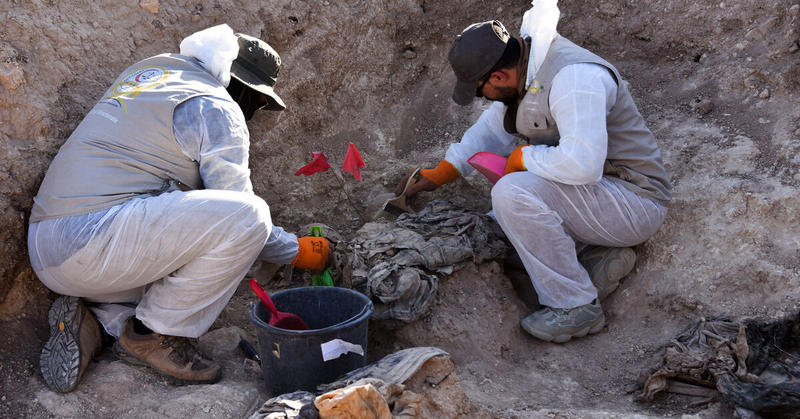 Iraq begins exhuming ISIS mass grave at Al-Khasfa thought to hold 3,000+ victims