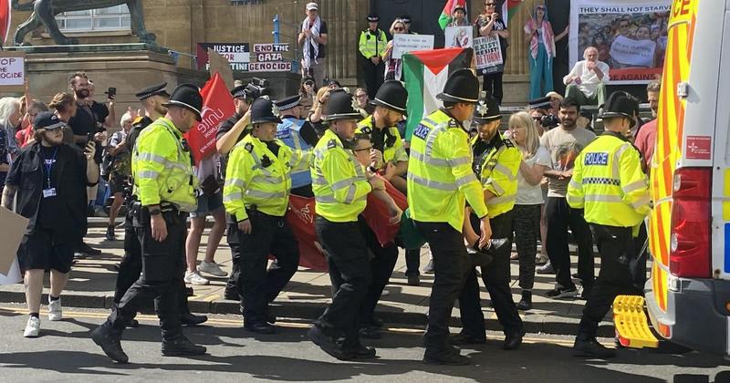Four people arrested at city protest released on bail