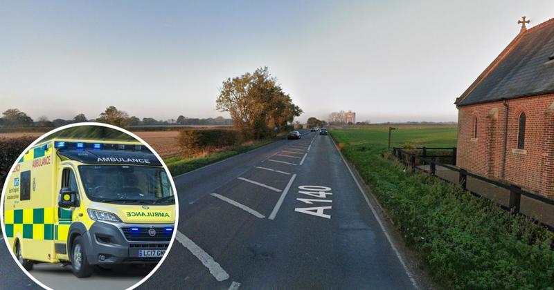Person taken to hospital after A140 crash