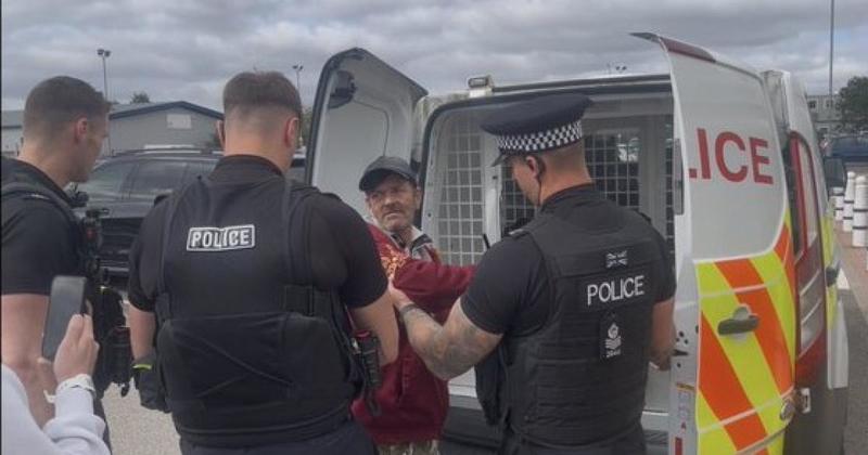 Man arrested after chaining himself inside council HQ