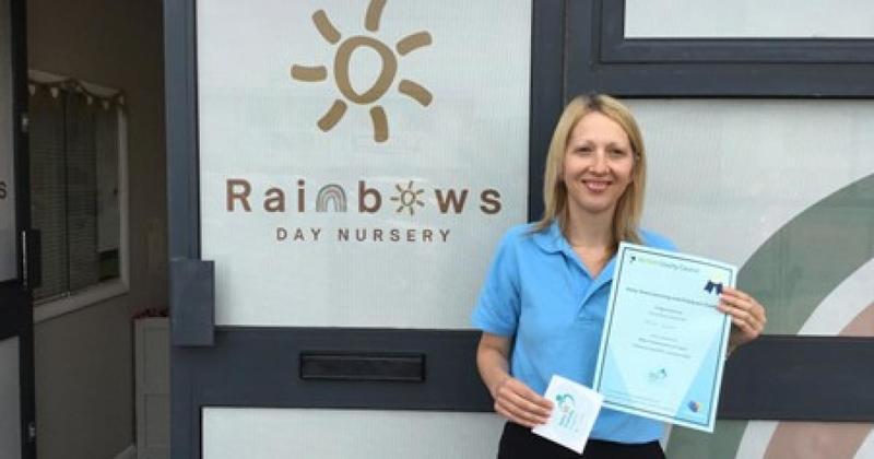 Day nursery celebrates as team member recognised for commitment to child care