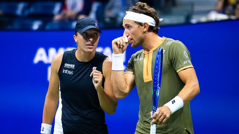 US Open mixed doubles: Iga Swiatek, Casper Ruud edge Jessica Pegula, Jack Draper in thriller to reach final