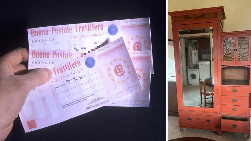 Acquista un mobile online e ci trova dei buoni fruttiferi: valore 190mila euro. Trovati gli eredi