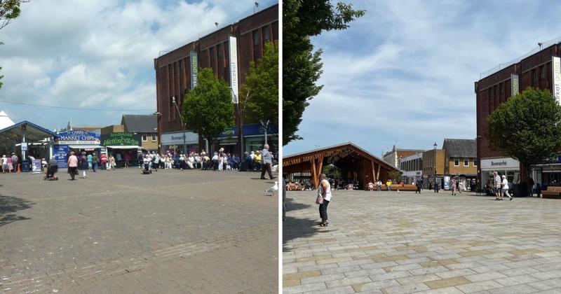 Town's market place has been declared complete after £5.8m facelift
