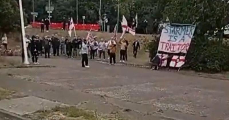 Two arrests made following flash protest at Norwich hotel