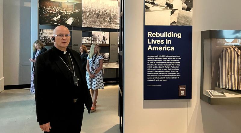 Amid Gaza war, Detroit archbishop’s Holocaust center tour yields mixed messages