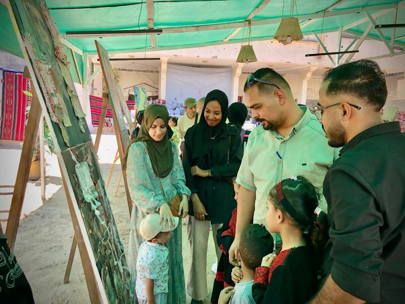 25 Artists in Gaza Stage Exhibition of New Works Expressing Grief Amid Genocide