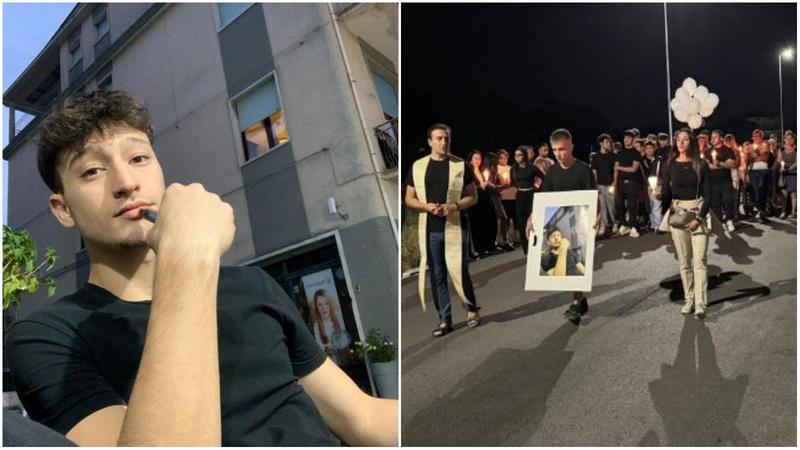 Roberto morto all’improvviso a 20 anni, candele bianche e commossa veglia per ricordarlo