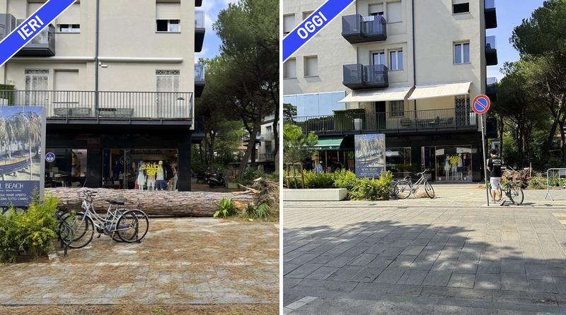 Forza e orgoglio di Milano Marittima: in 24 ore tutto (o quasi) ripulito / Video