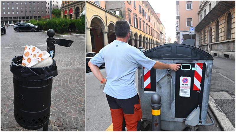 Rifiuti, l’esperimento a Bologna: via i cestini ‘piccoli’ per combattere il degrado