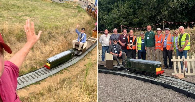 Seaside town's new miniature railway steams into action