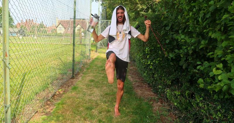 Barefoot druid competes in coastal tennis tournament