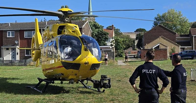 Sudden death of man sees air ambulance land on quiet estate