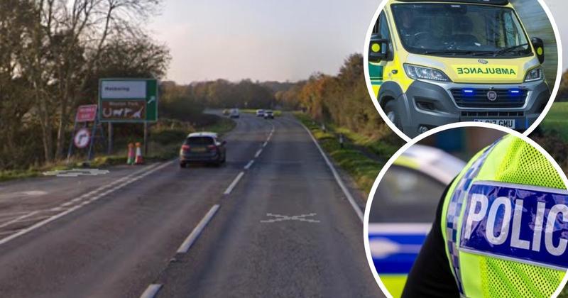 A47 blocked after two-vehicle crash