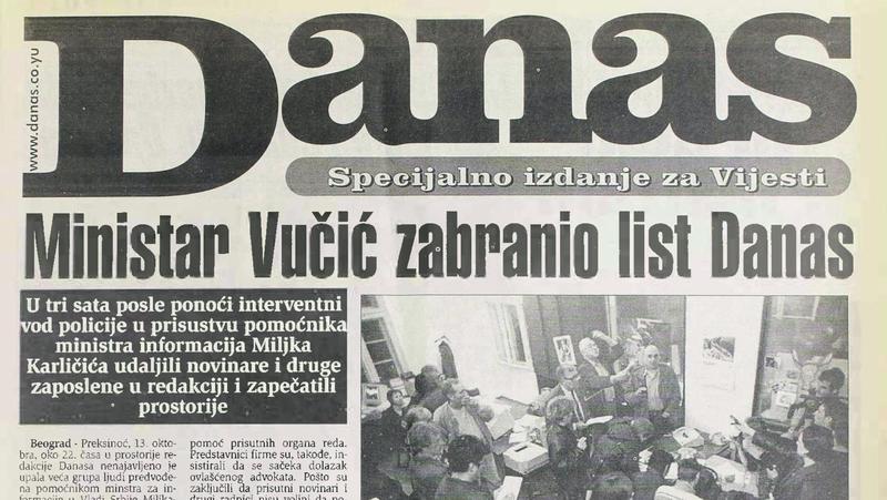 Kako je Vučić zabranio list Danas