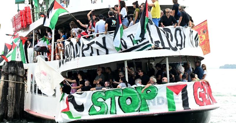 Thousands protest Israeli siege of Gaza near Venice Film Festival