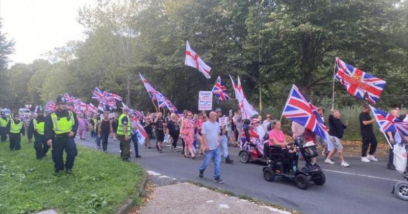 Protesters march against Norwich hotel housing asylum seekers