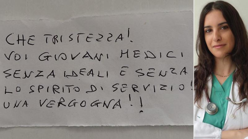 Lo sfogo della dottoressa dopo il biglietto anonimo: “Delusa e amareggiata dai pazienti”