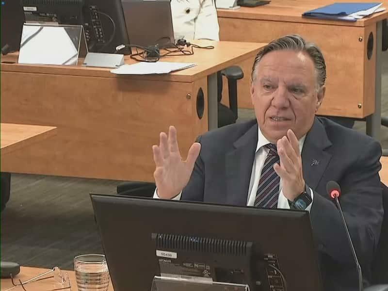 Legault à la commission: pas plus de dommages