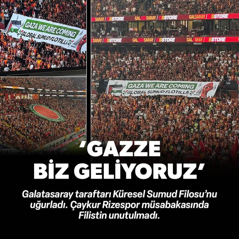 Galatasaray Tribünlerinden Gazze’ye Destek