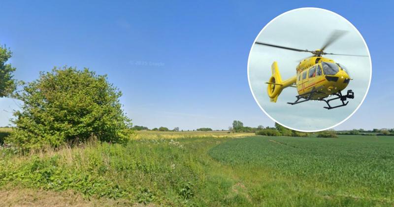 Teen in hospital after falling off motorbike while riding in field