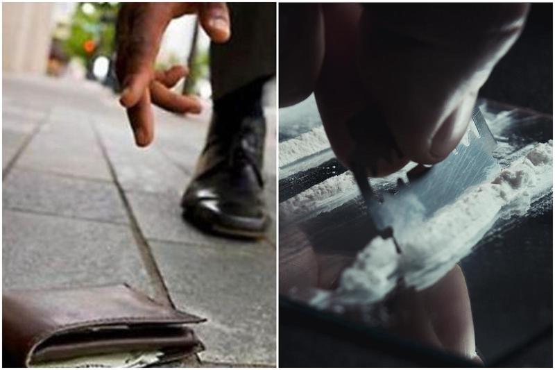 Trova portafoglio in strada, dentro spunta la cocaina