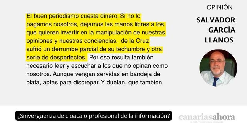 ¿Sinvergüenza de cloaca o profesional de la información?