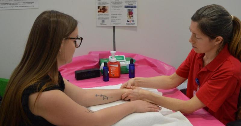 Cancer patients and staff in Norfolk offered therapeutic hand massages