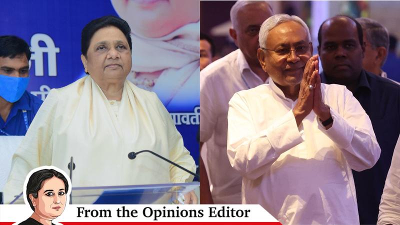 Mayawati and Nitish, her nephew and his son