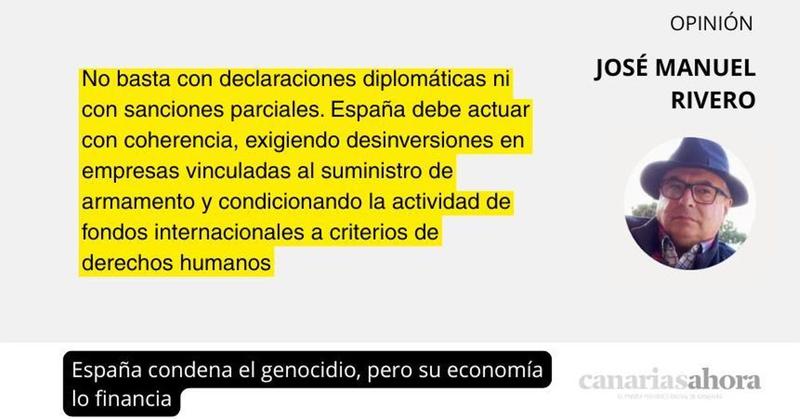 España condena el genocidio, pero su economía lo financia