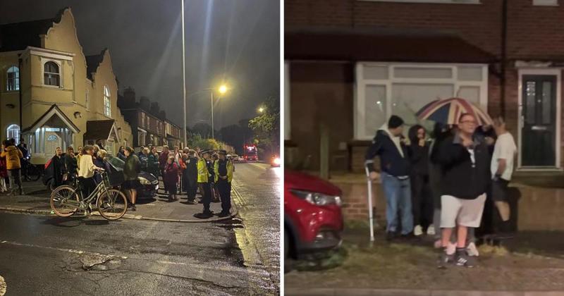 Second night of tension in Norwich with stand-off between flaggers and locals