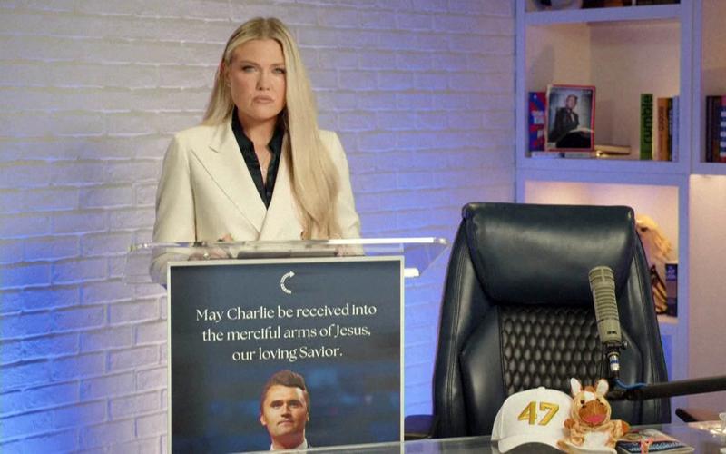 Charlie Kirk’s widow says her ‘cries will echo around the world like a battle cry’