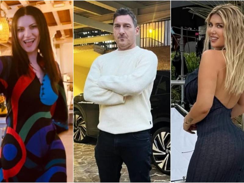 Grignani e Laura Pausini ancora in lite, Totti fa spese pazze per Noemi, Wanda e la proposta di nozze con Ferrari