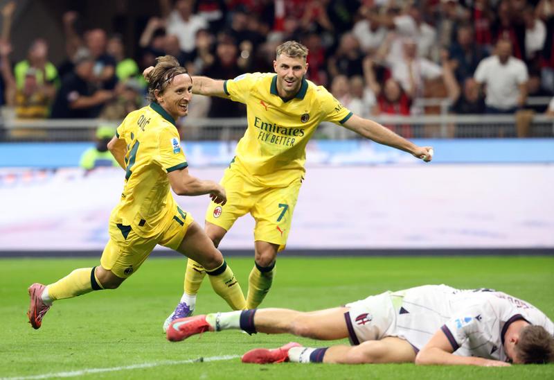 Milan-Bologna 1-0: Modric decide la sfida del Meazza